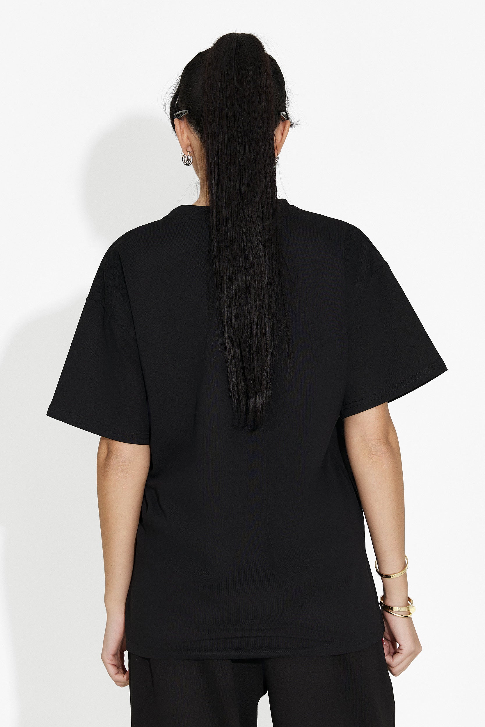 Tricou dama casual negru Arilea Bogas