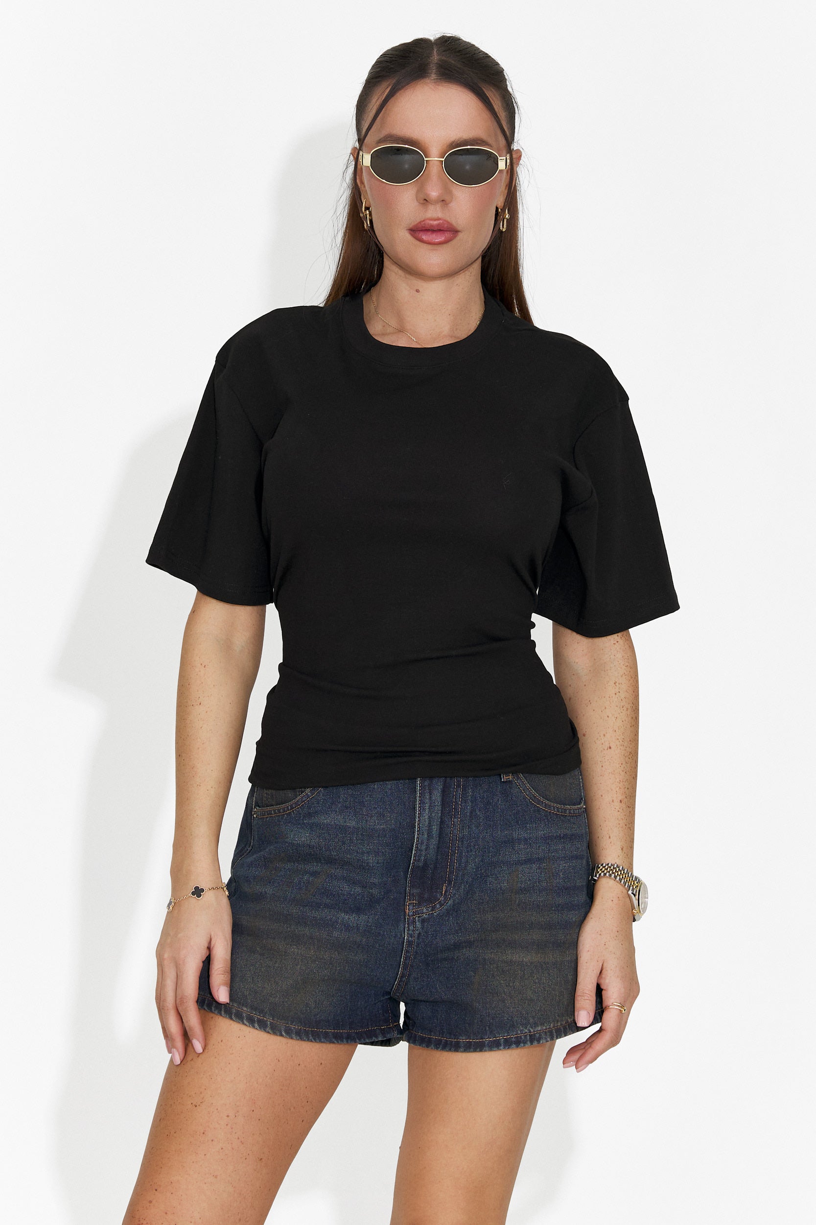 Tricou dama casual negru Latrice Bogas