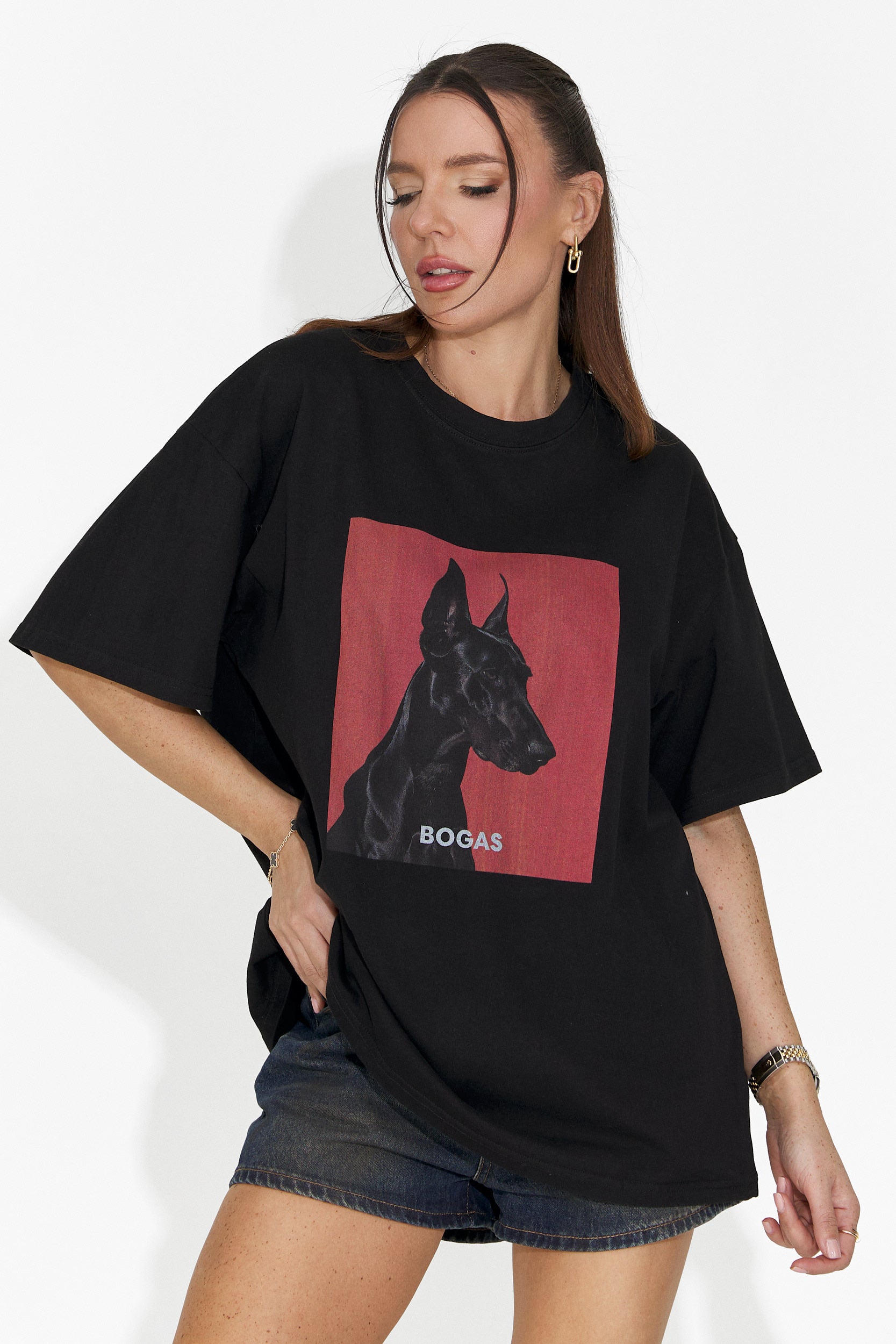 Tricou dama casual negru Solenia Bogas