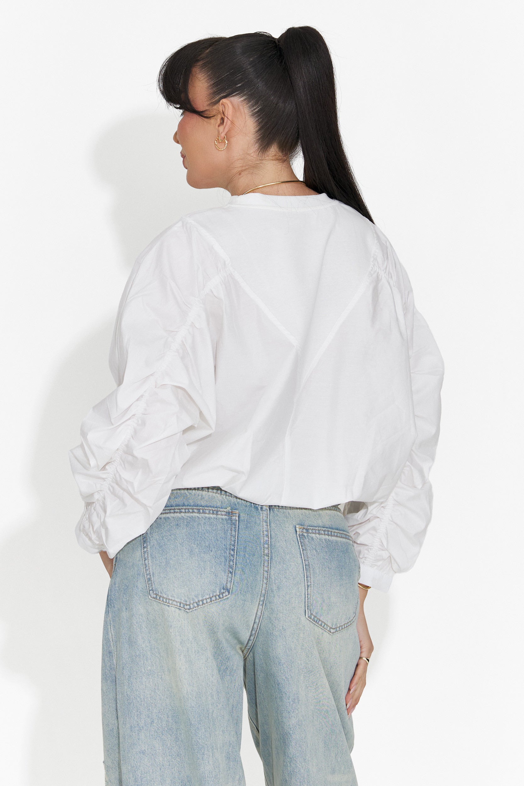 Bluza dama casual alba Donelia Bogas