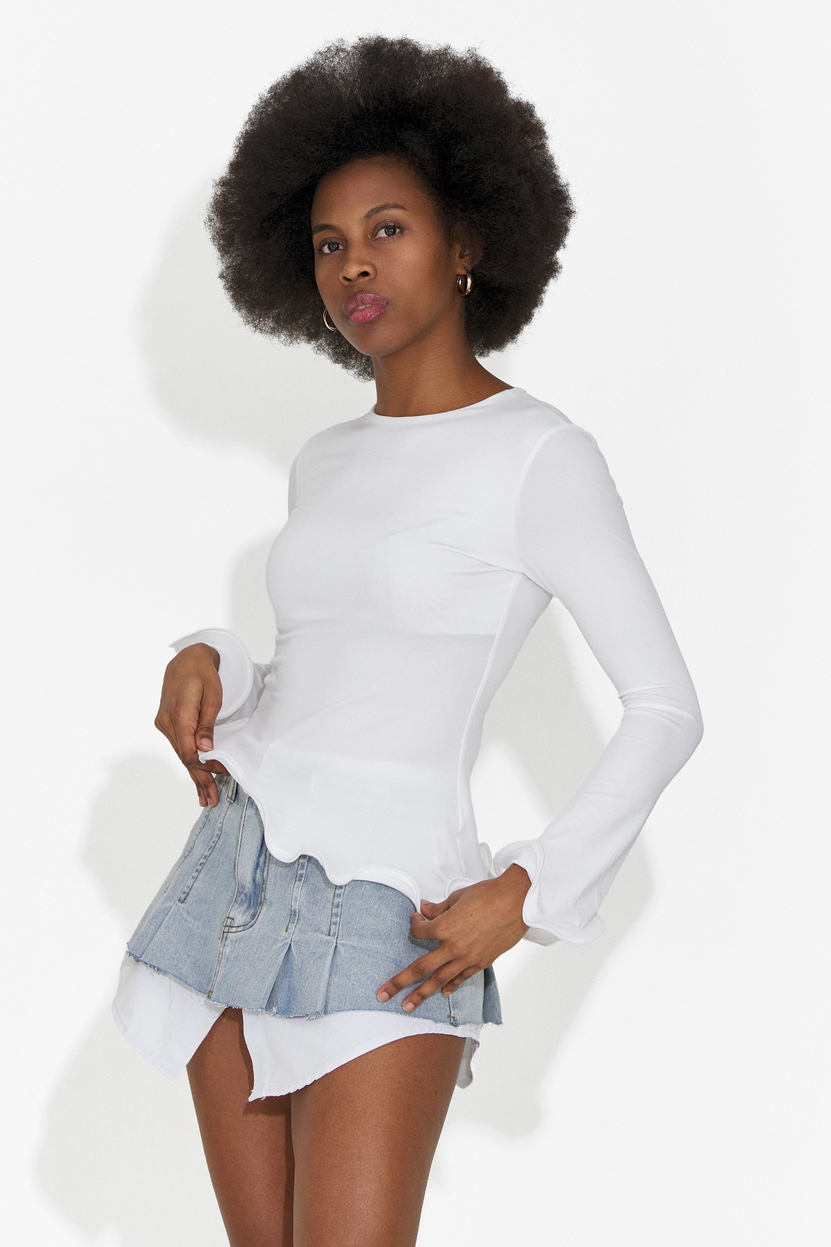 Bluza dama casual alba Enisea Bogas