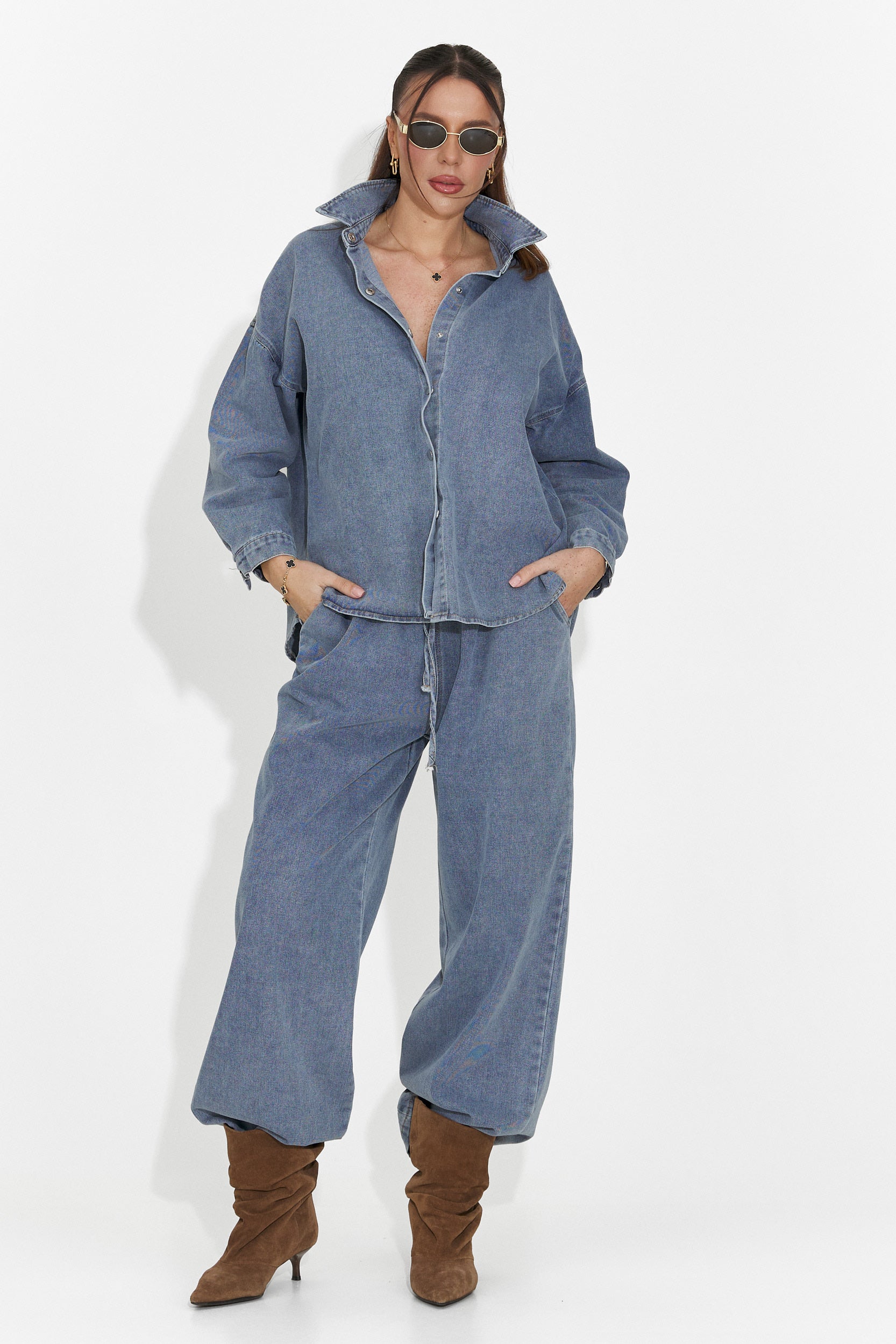 Compleu dama casual bleu Simena Bogas