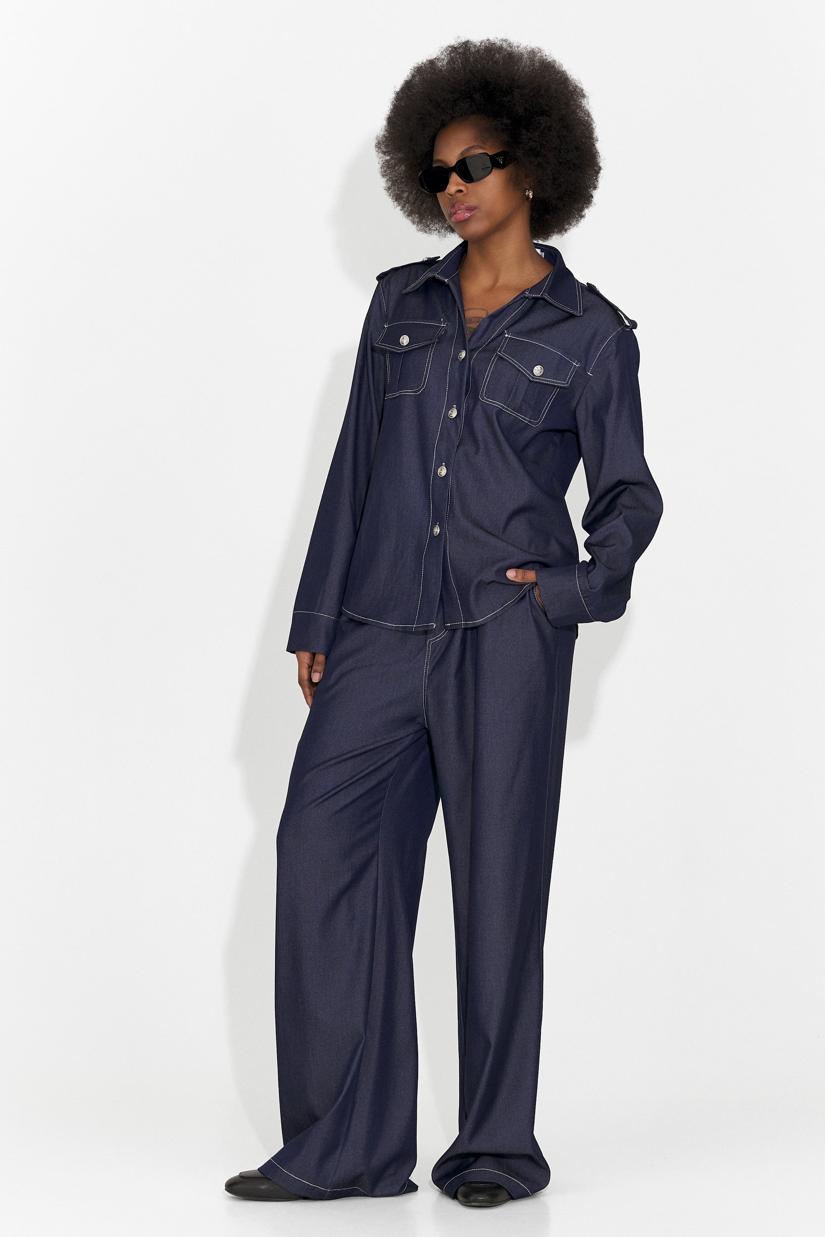 Compleu dama casual bleumarin Vertija Bogas