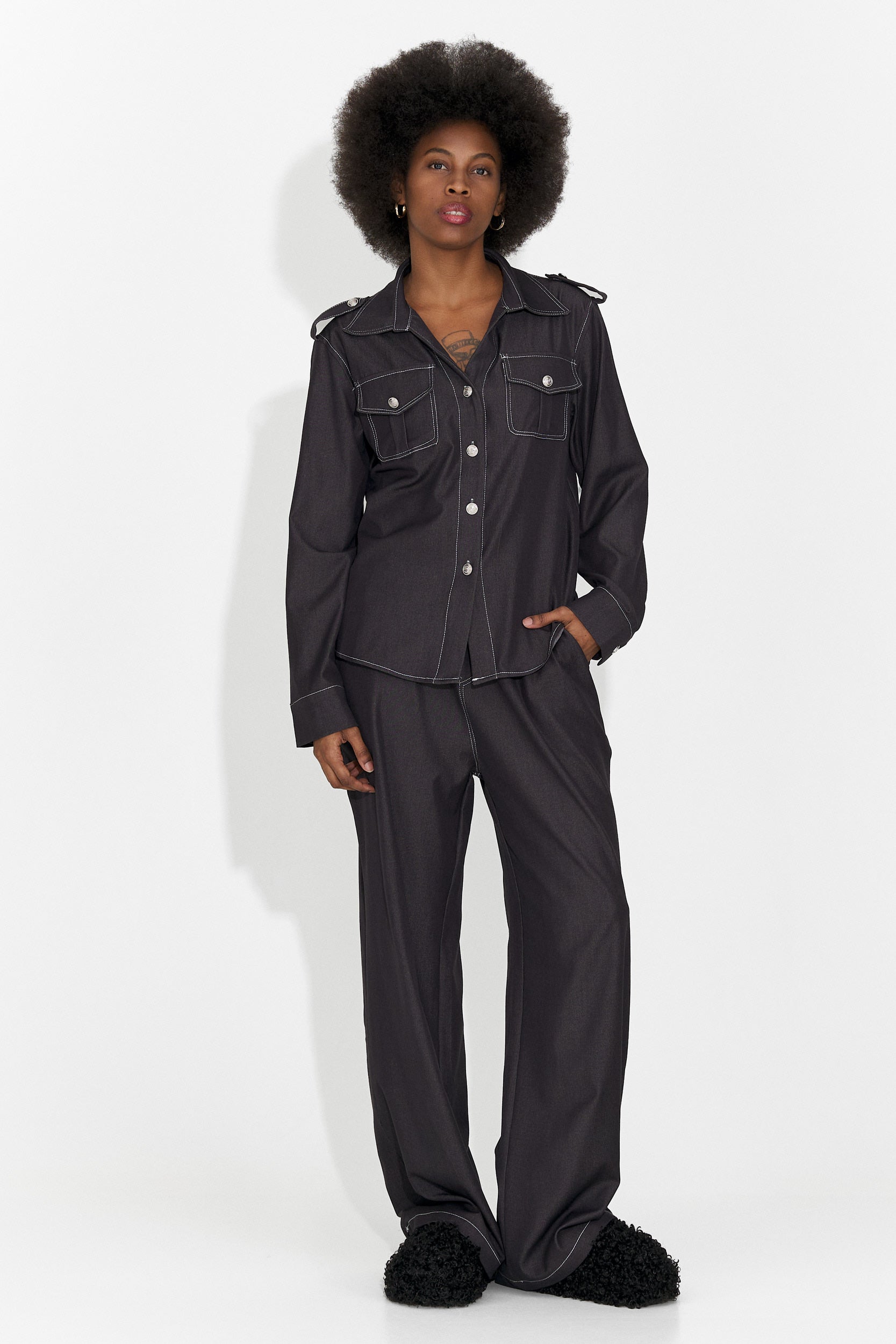 Compleu dama casual negru Vertija Bogas