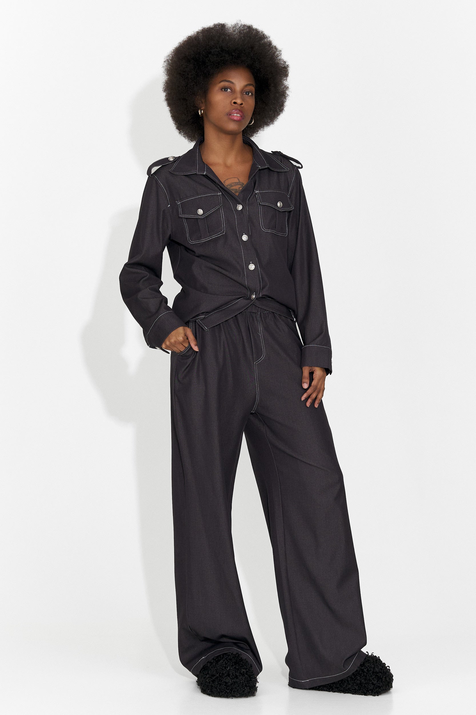 Compleu dama casual negru Vertija Bogas