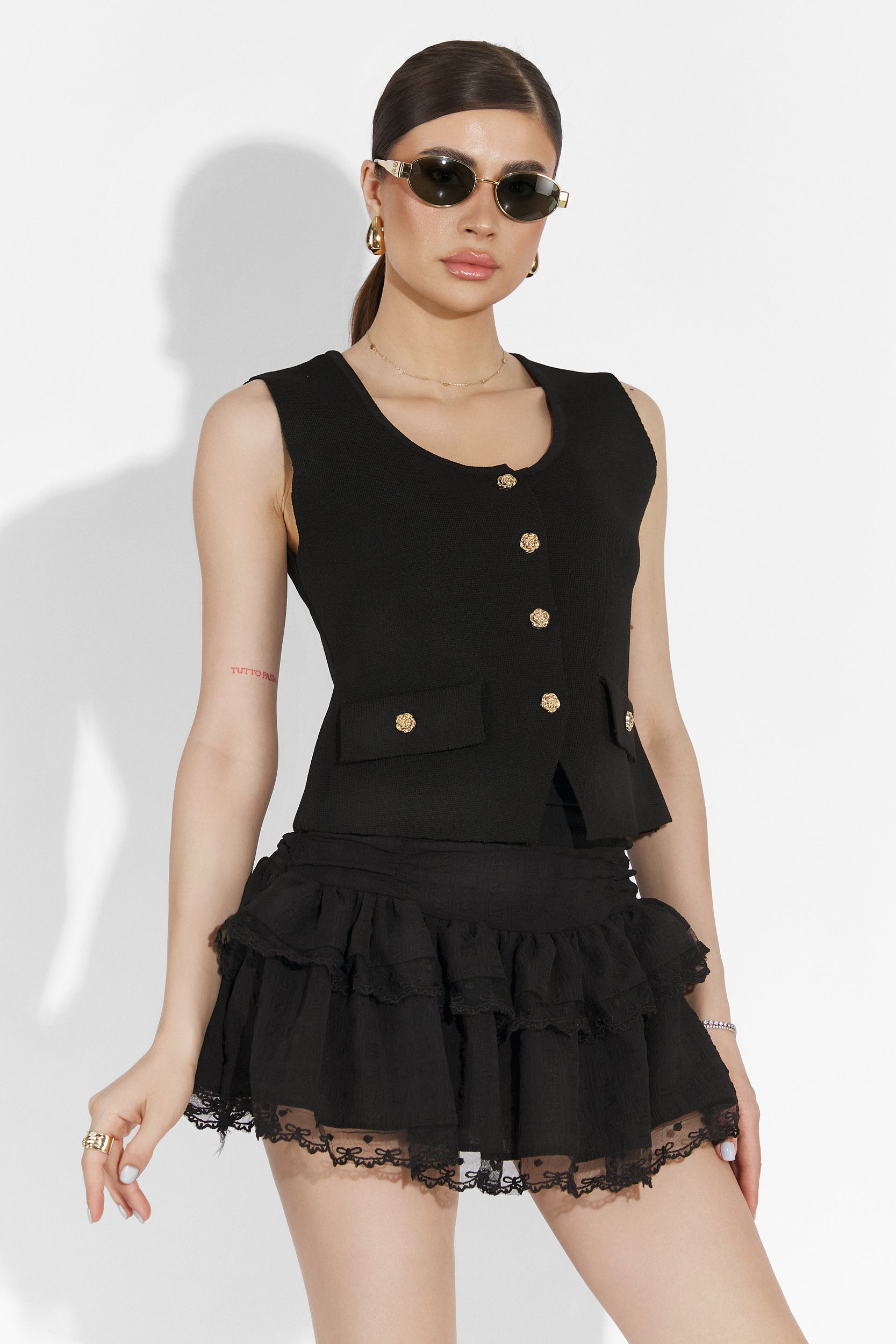 Fusta dama casual neagra Alarcon Bogas