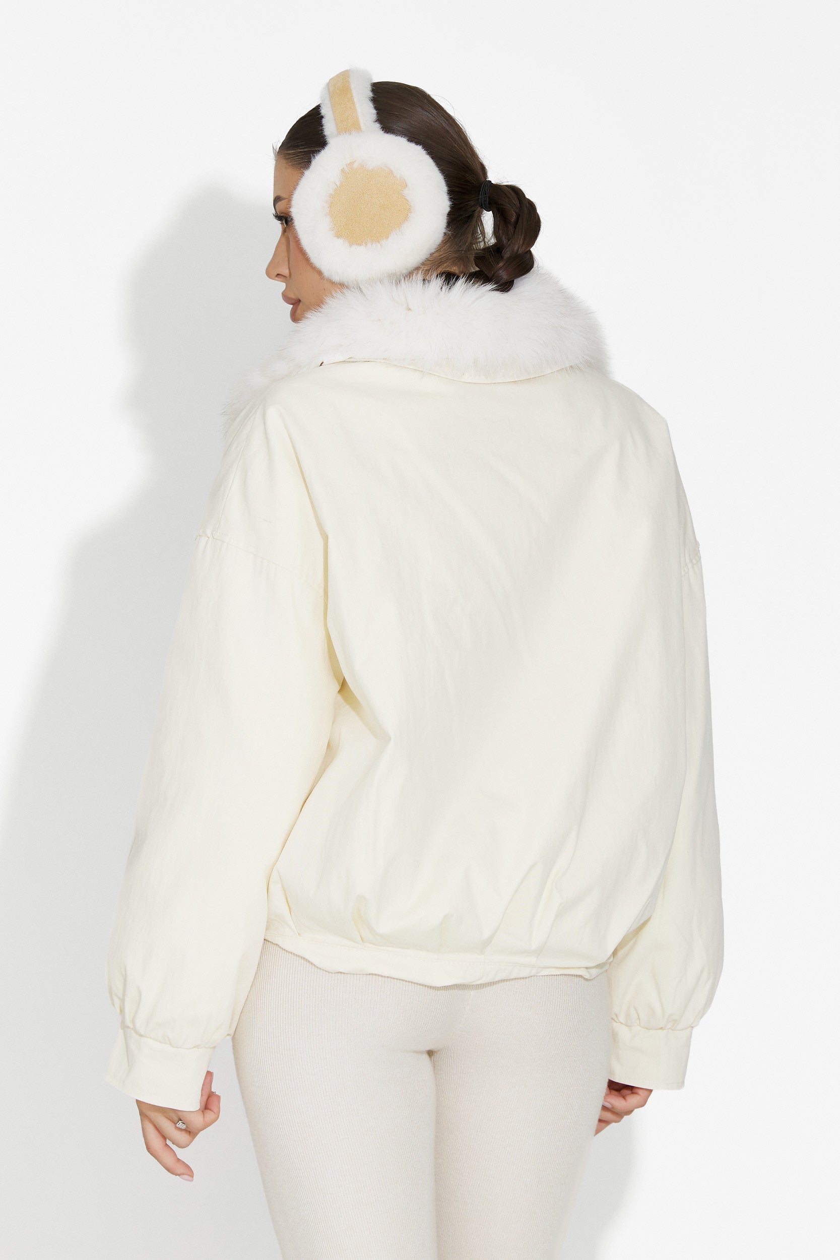 Geaca dama casual bej Eriora Bogas