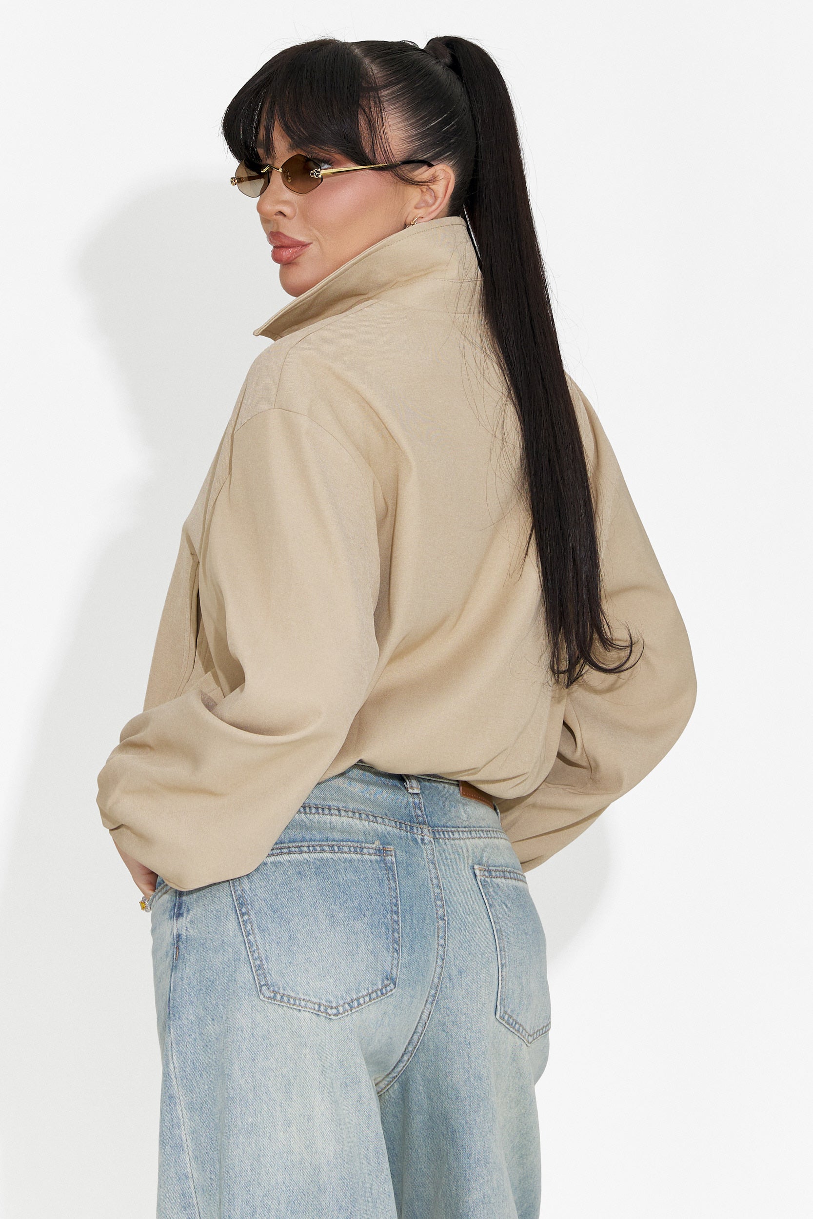 Jacheta dama casual bej Giona Bogas