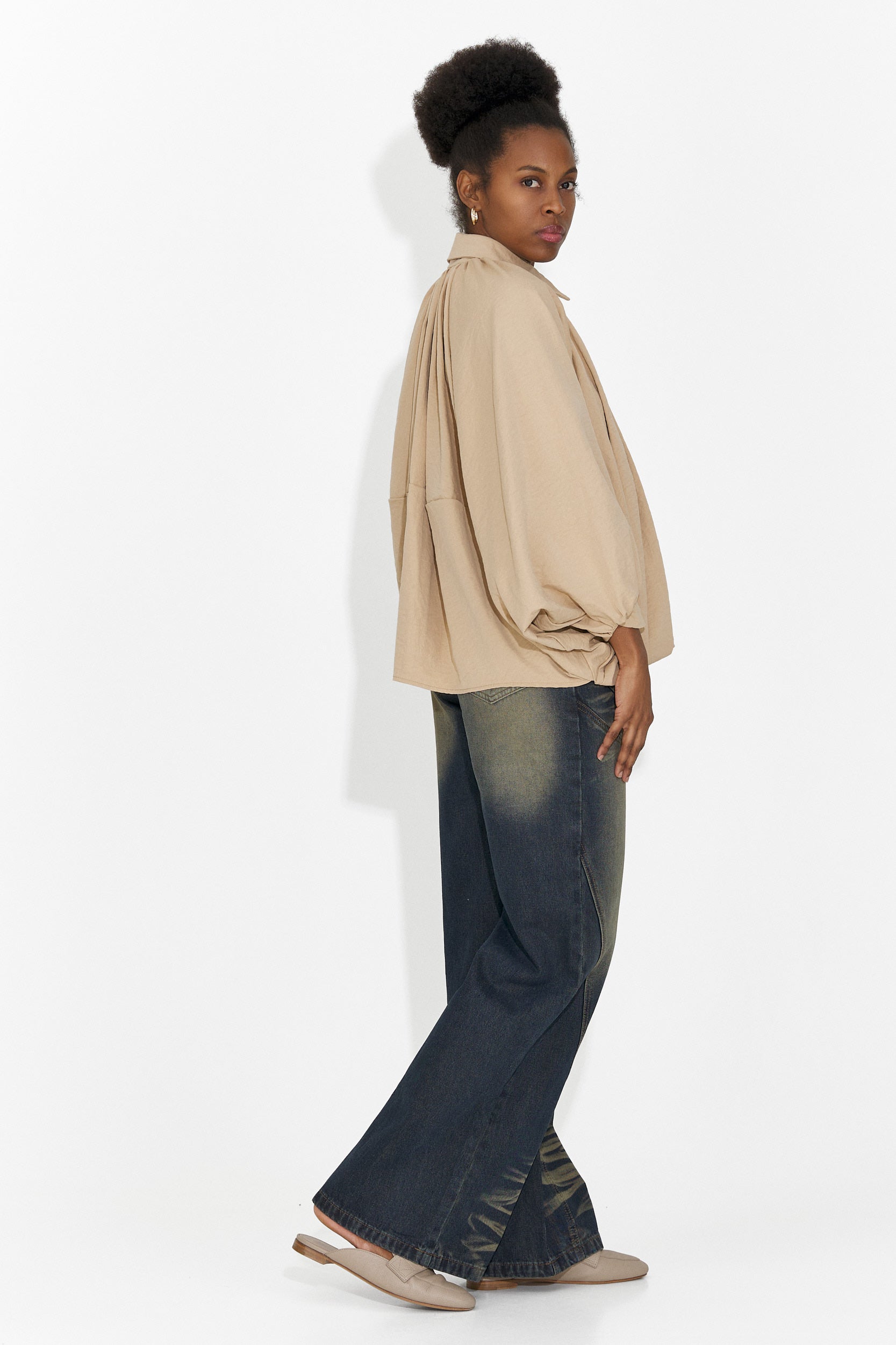 Jacheta dama casual bej Yasminia Bogas