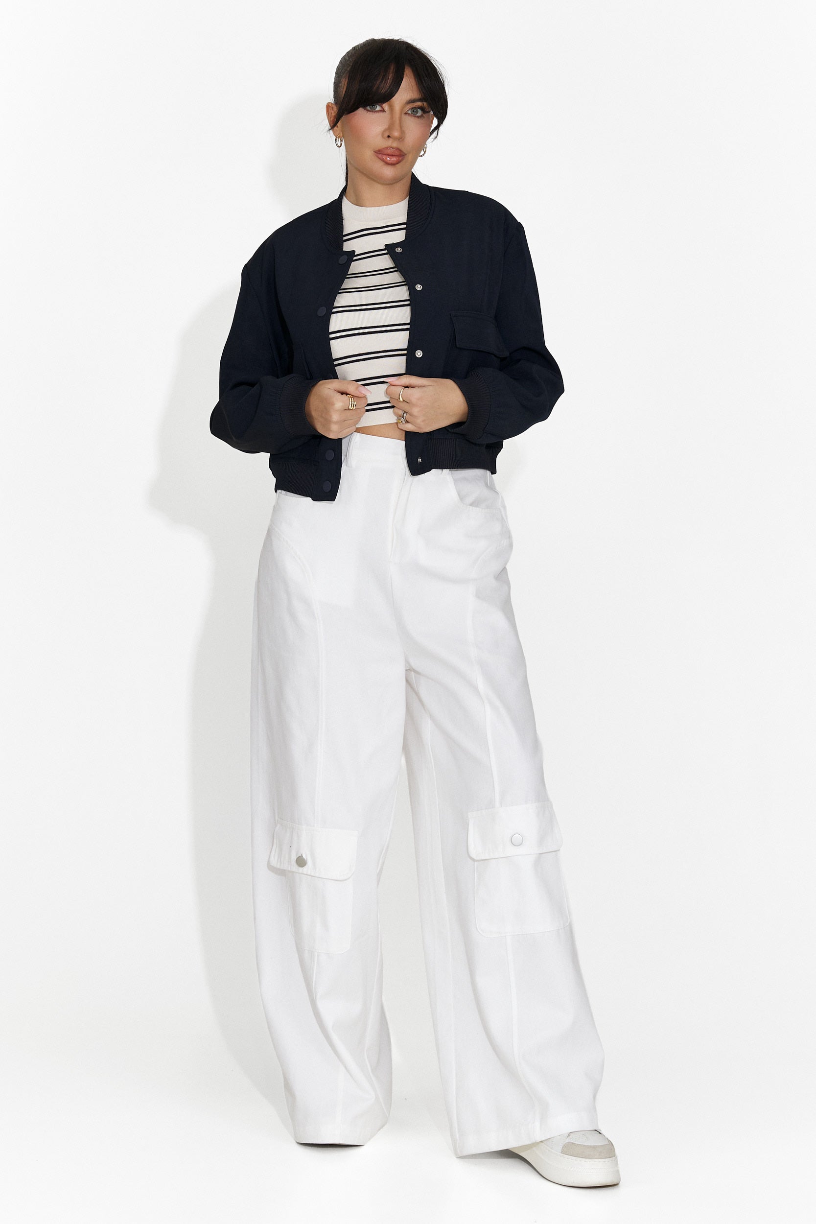 Jacheta dama casual bleumarin Cataleia Bogas