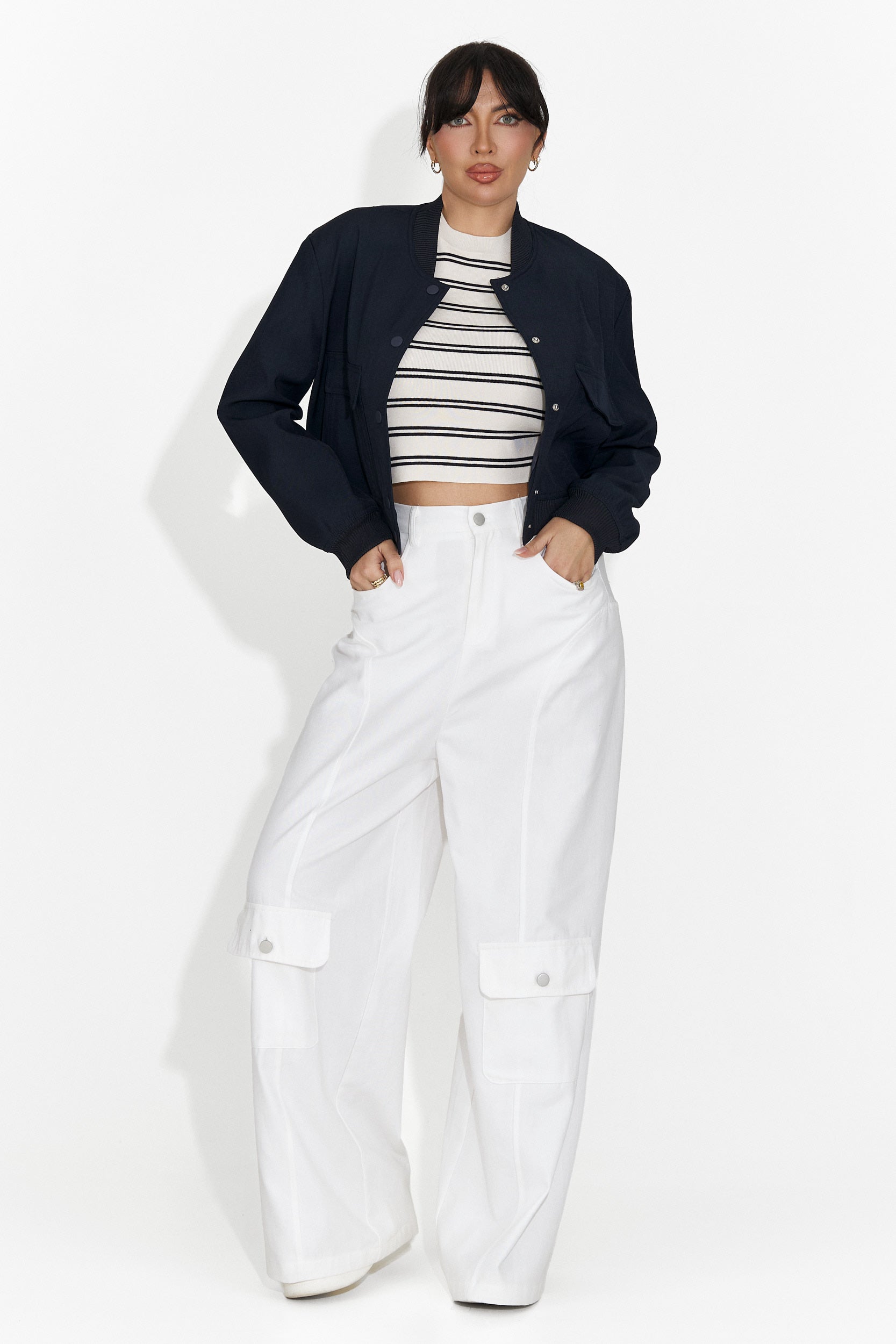 Jacheta dama casual bleumarin Cataleia Bogas