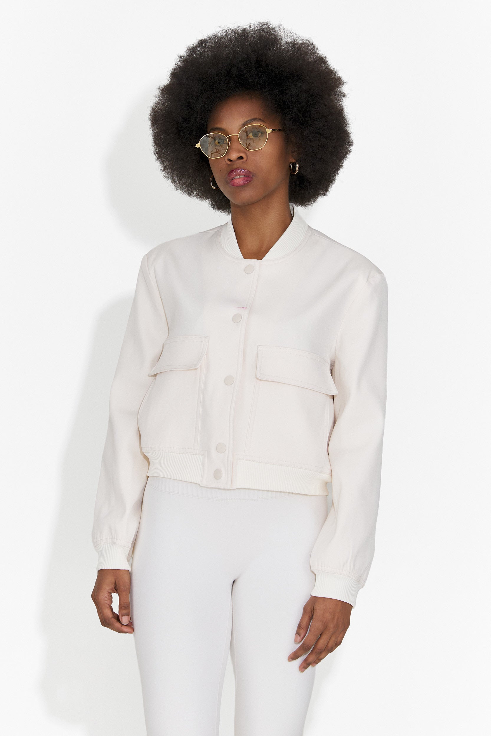 Jacheta dama casual crem Cataleia Bogas