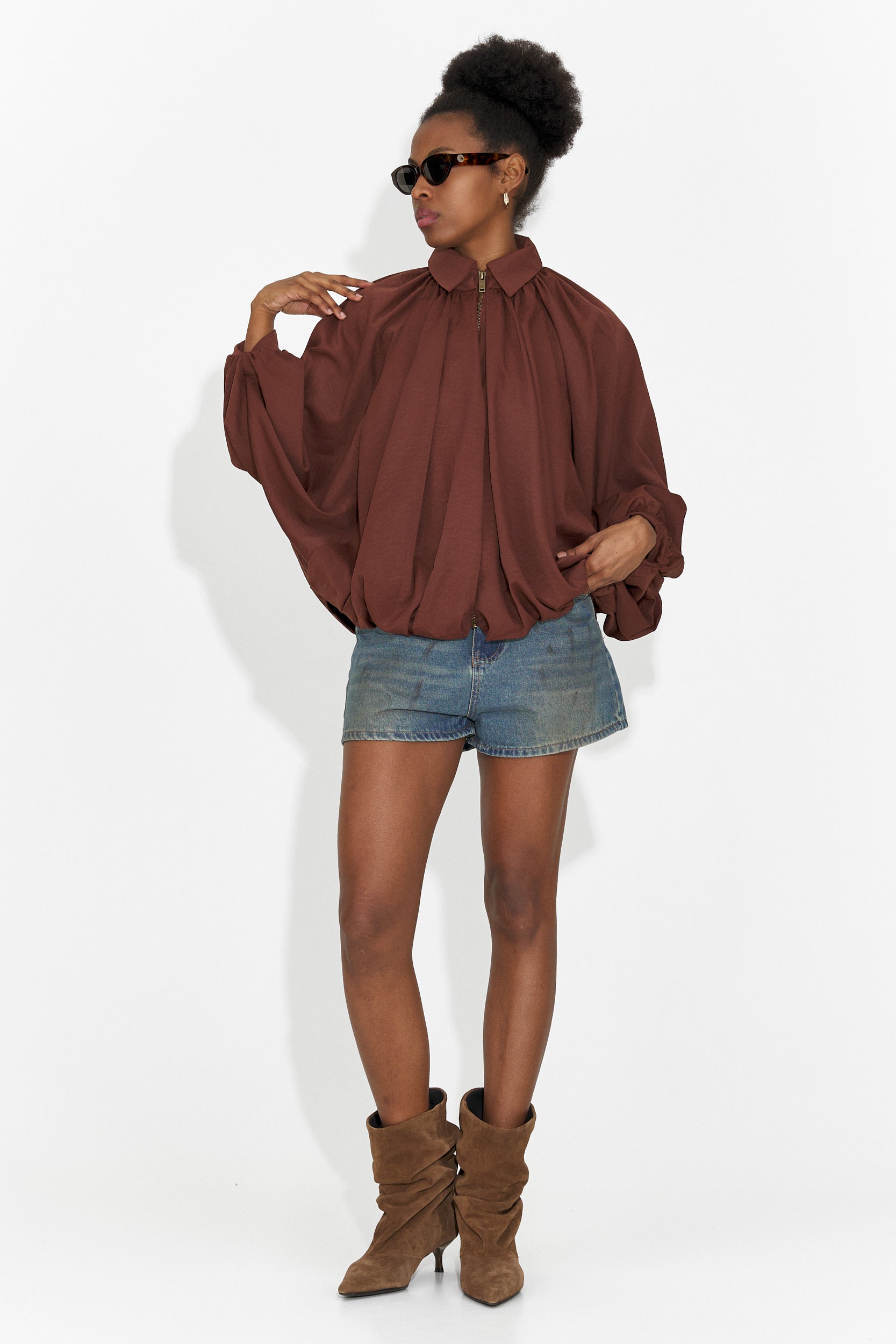 Jacheta dama casual maro Yasminia Bogas