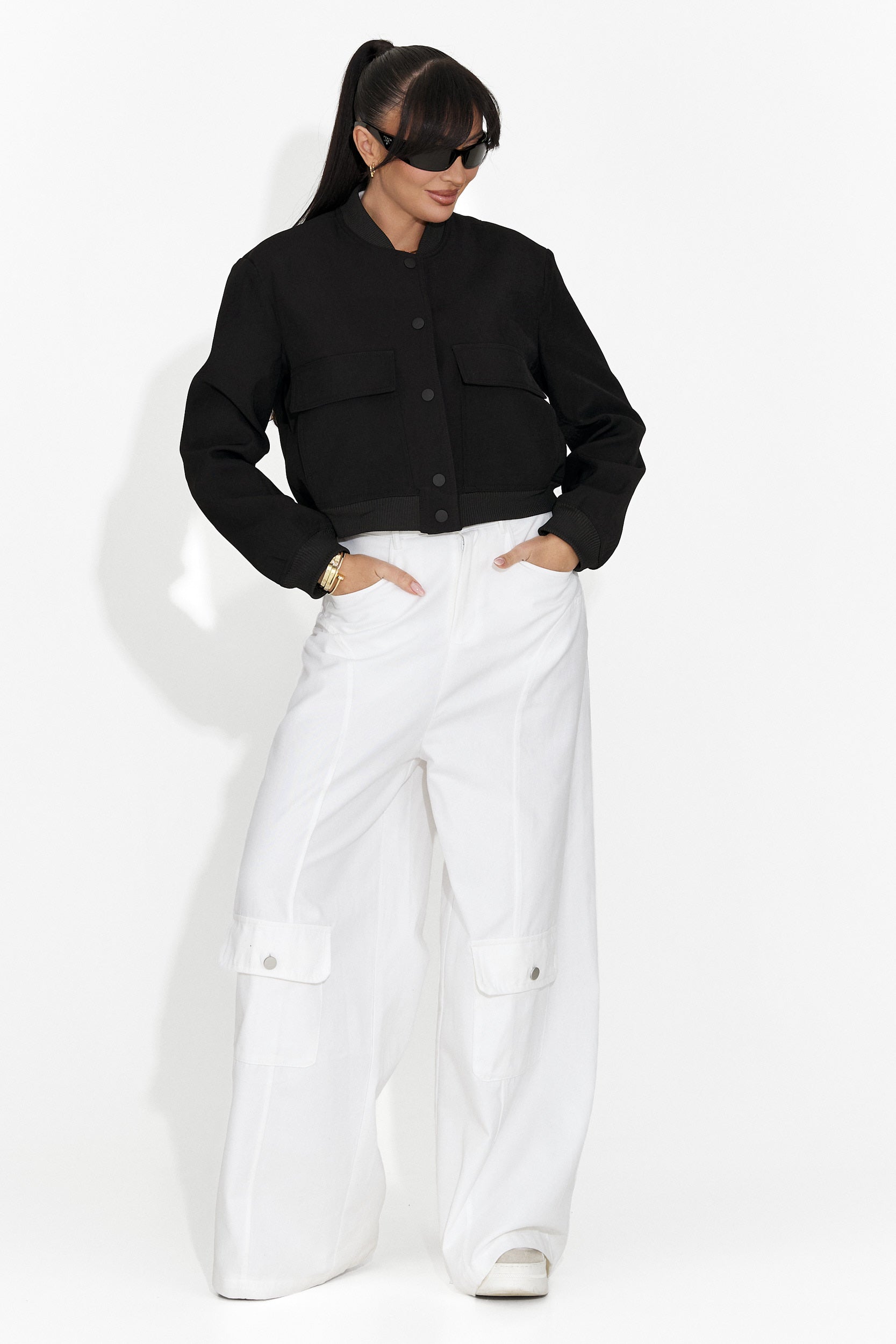 Jacheta dama casual neagra Cataleia Bogas