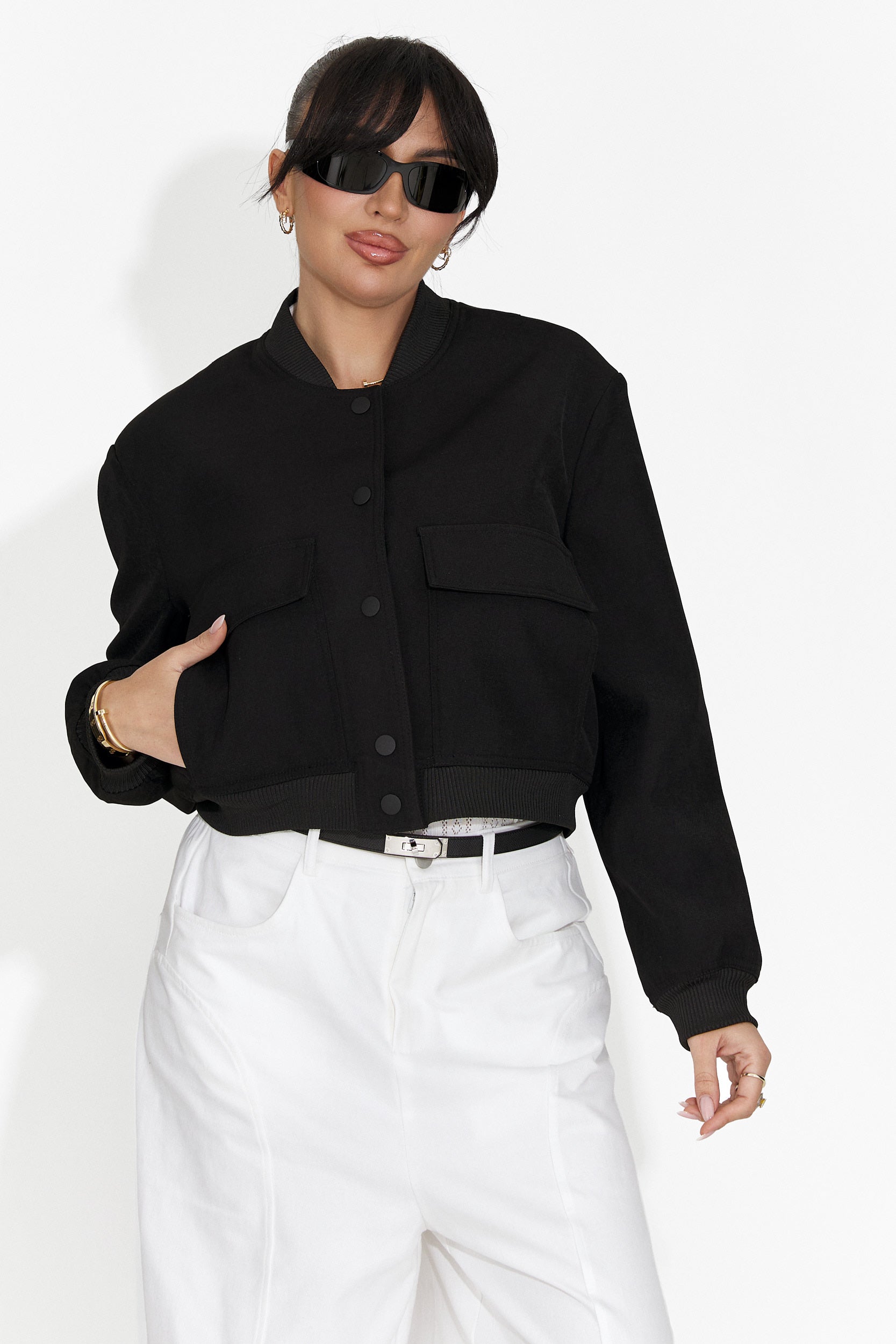 Jacheta dama casual neagra Cataleia Bogas