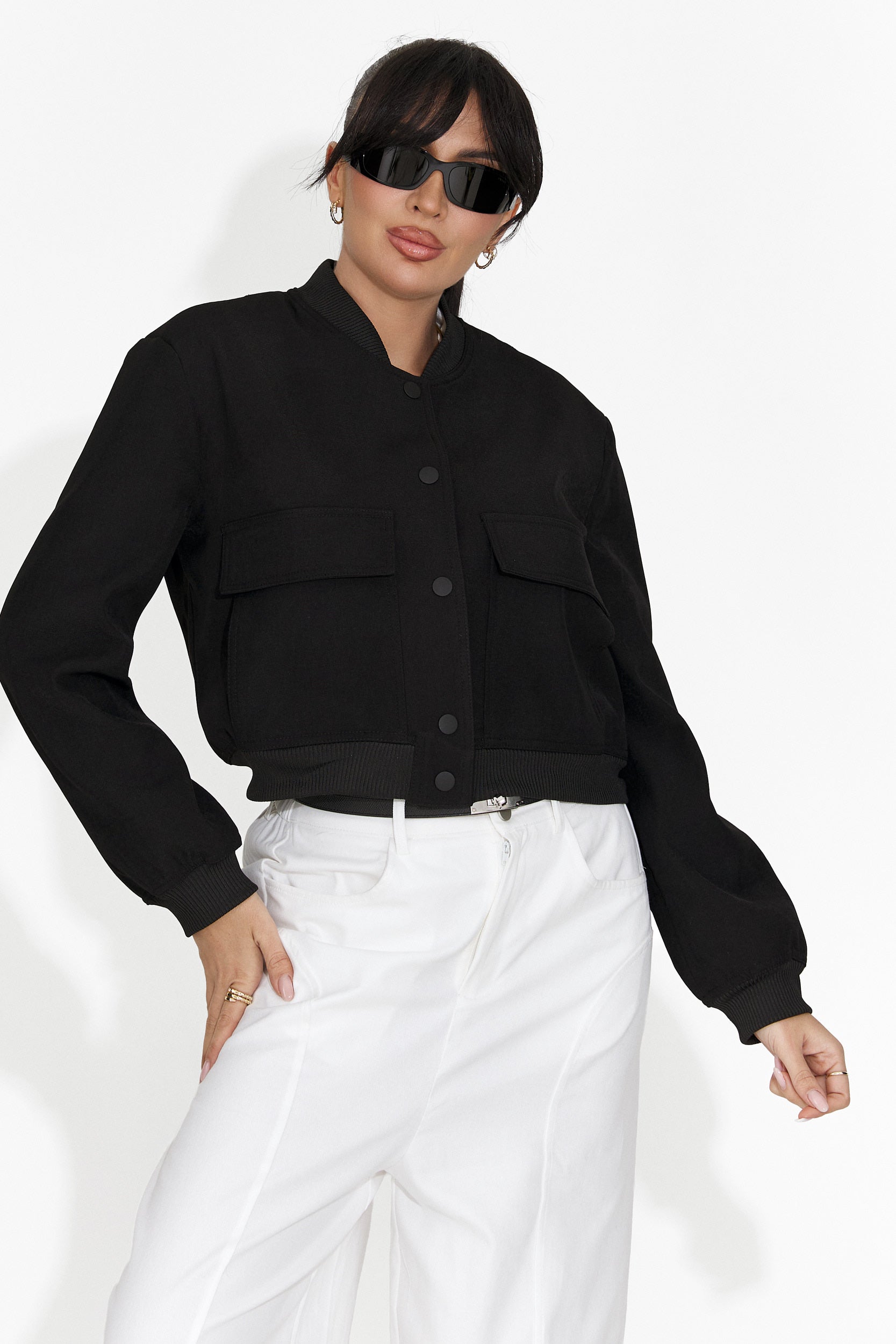 Jacheta dama casual neagra Cataleia Bogas