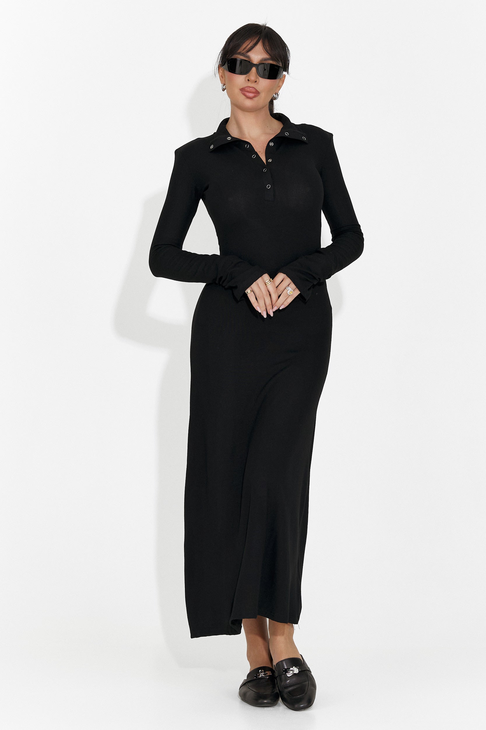 Rochie dama lunga neagra Amberlin Bogas