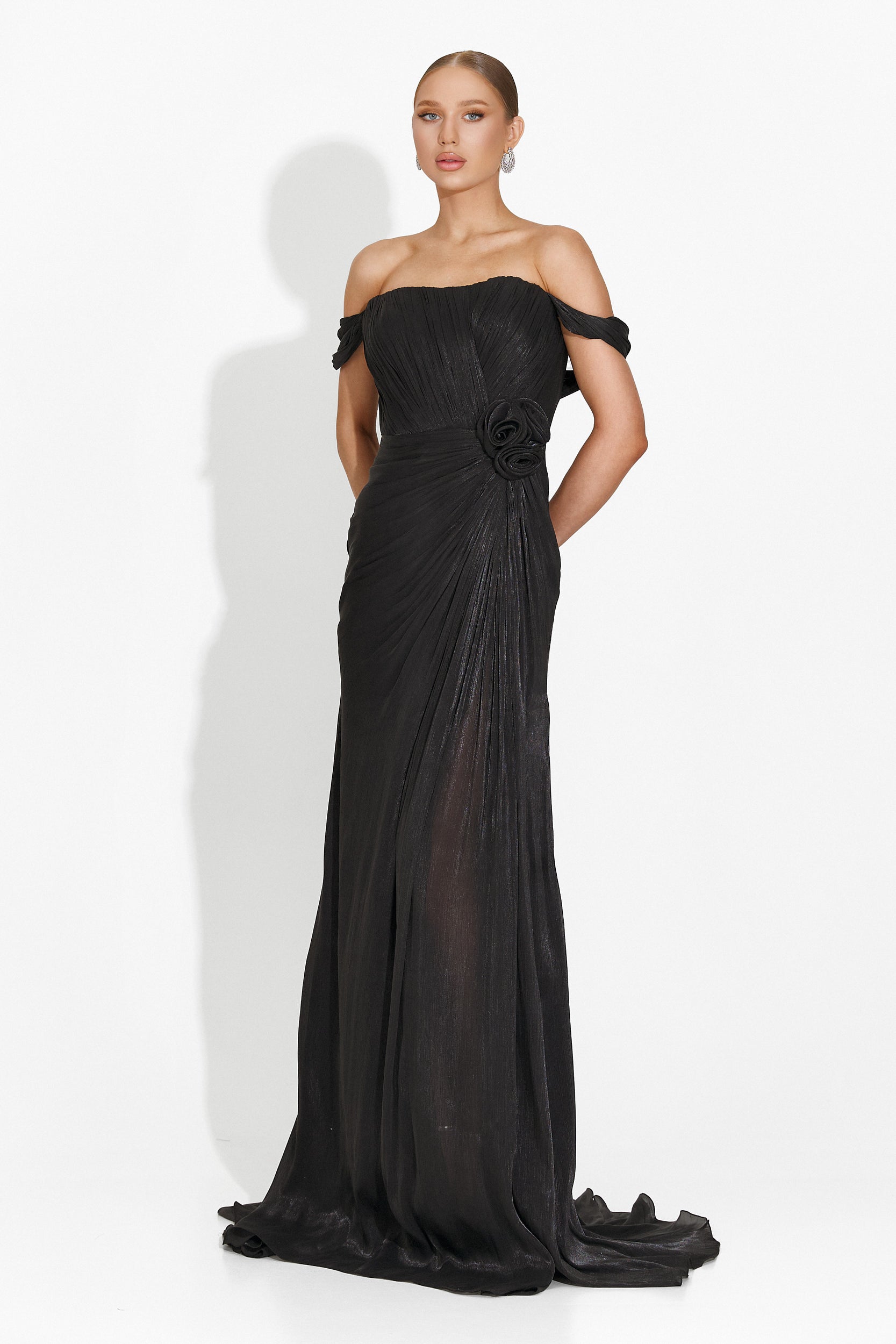 [Resigilat] Rochie dama lunga neagra Sharmaine Bogas