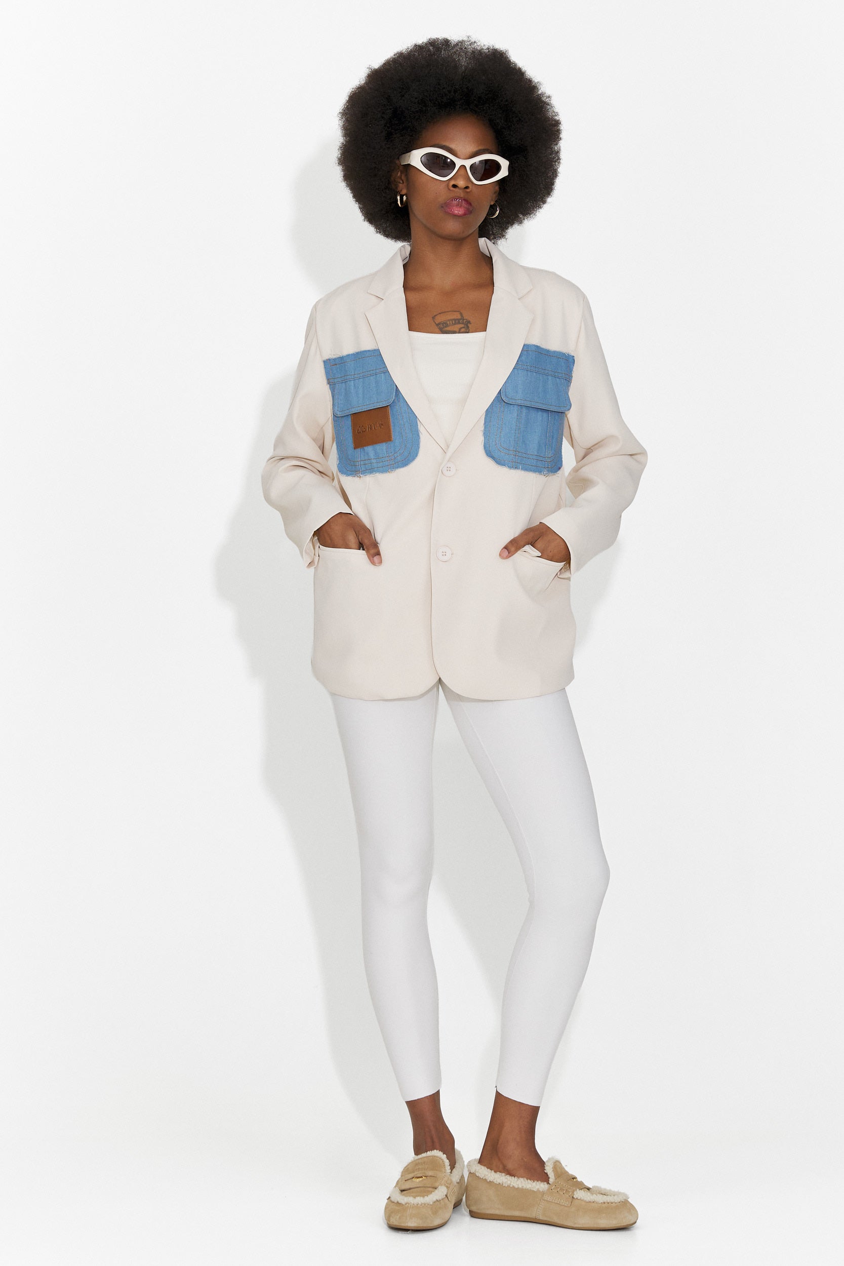 Sacou dama elegant crem Graziela Bogas