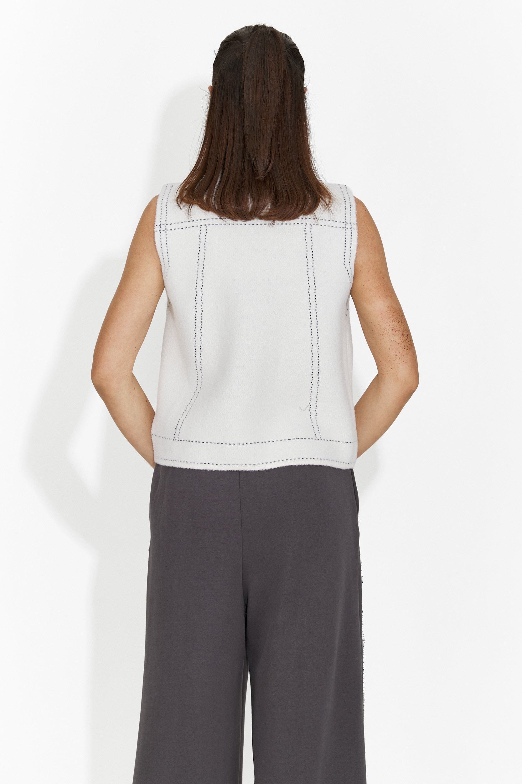 Vesta dama casual alba Kaleria Bogas