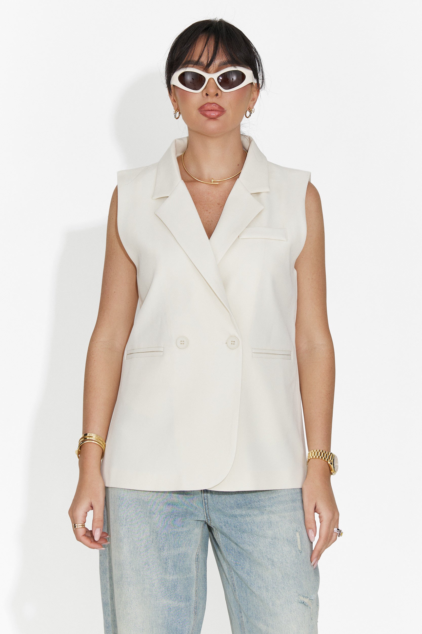 Vesta dama eleganta crem Meghan Bogas